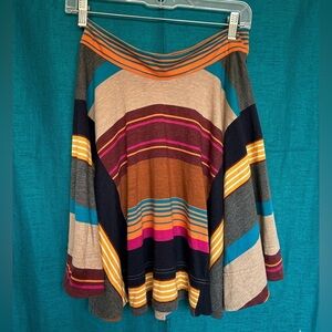 Marc Jacobs Striped Knit Handkerchief Skirt S | Multicolor Geo Boho Flare